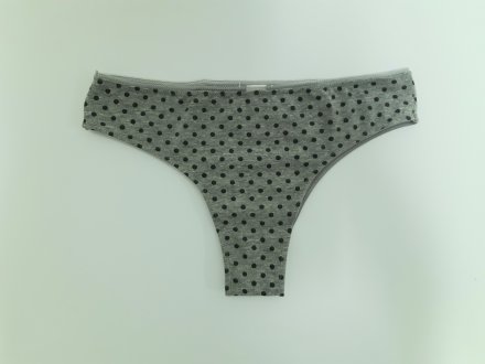 Laura Biagiotti dámské bavlněné brasilské kalhotky puntík 92076 šedé